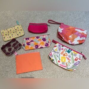7 NWOT Clinique Make Up Bags